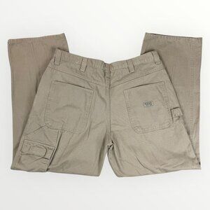 WRANGLER Mens Carpenter Utility Workwear Pants Tan Streetwear Work Bottoms 38"